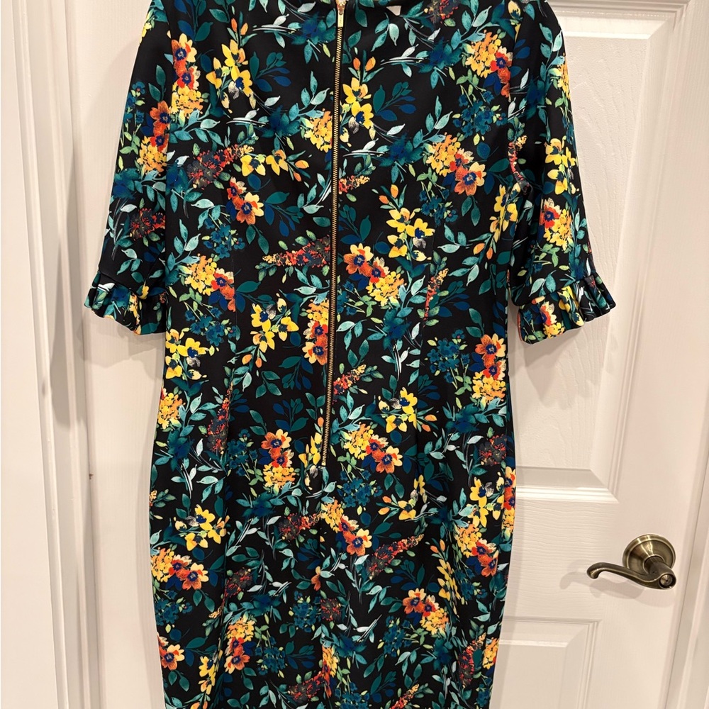 Calvin Klein Black Floral Dress - Picture 9 of 11